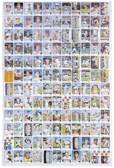 1973 Topps Baseball 2nd Series Uncut Sheet (132 Cards) – Featuring Ryan, Fisk and Jackson